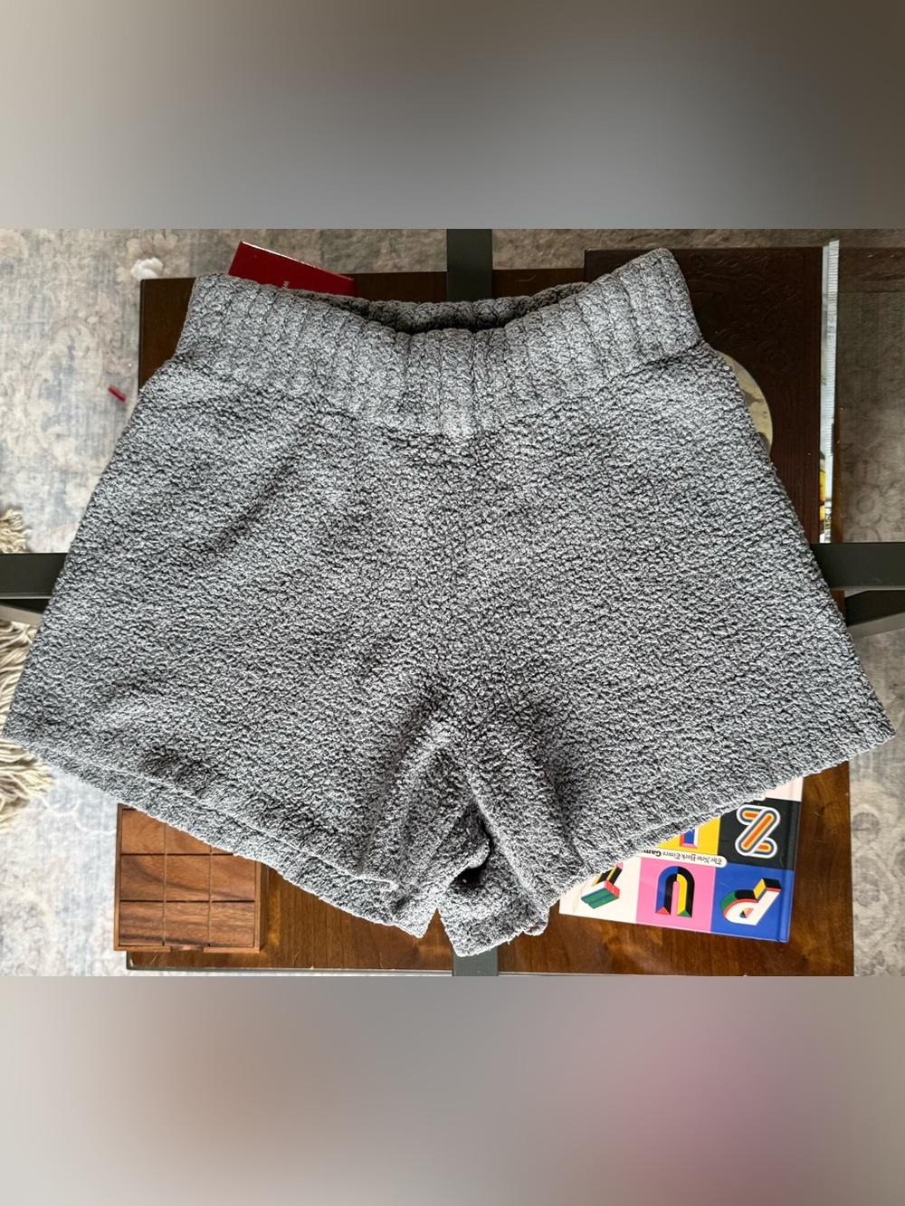 SKIMS Gray Cozy Knit Fuzzy Lounge Shorts
